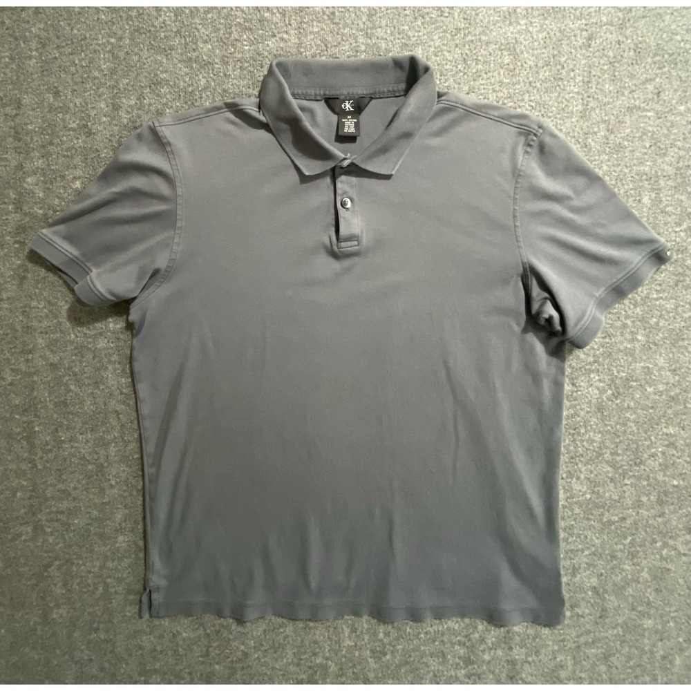 Calvin Klein Mens  Youth Polo Shirt Grey Size M